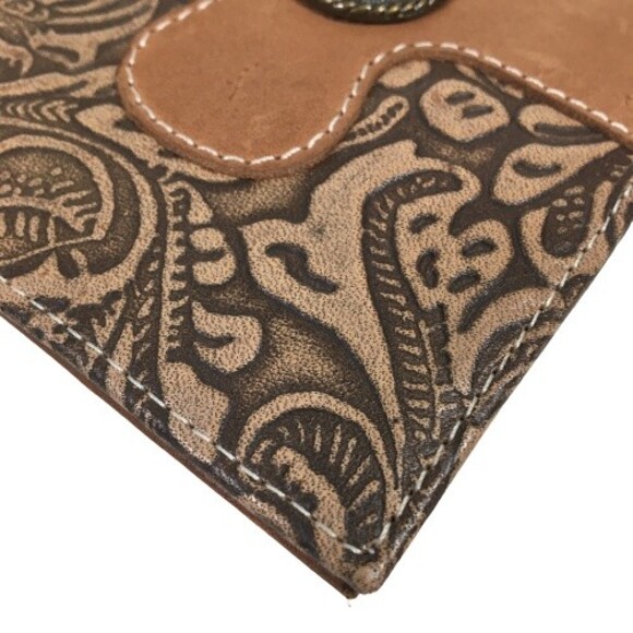 Myra Bags #3855 Wallet ID Credit Card Picture Holder RFID Hand Tooled Leather - Picture 5 of 14